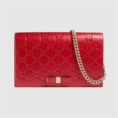 red gucci signature mini bag